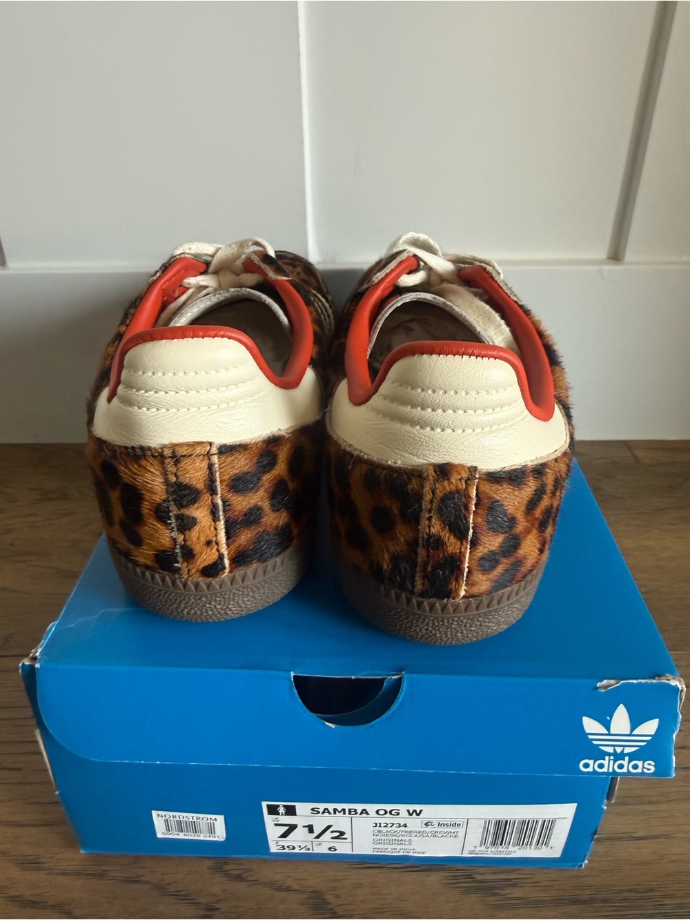 adidas Women's Samba OG Cheetah Pack Preloved Red Sneakers 7.5/39 - Picture 11 of 12